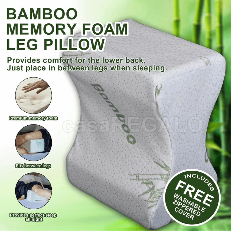 Bamboo Memory Foam LEG Pillow